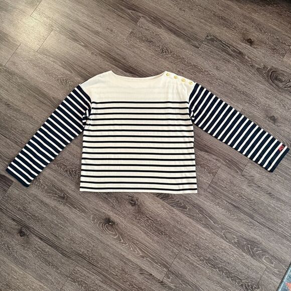 Rag & Bone Bardot Stripe Long Sleeve Tee - Picture 1 of 9